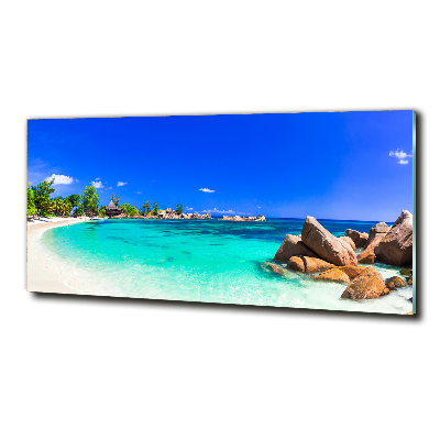 Tableau photo sur verre Plage des Seychelles