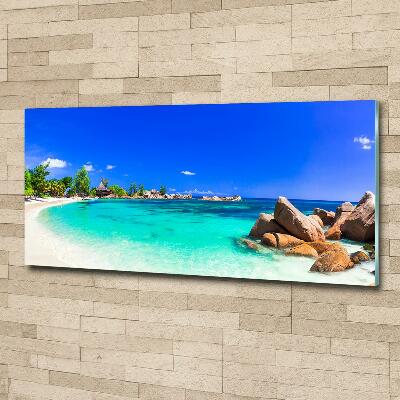 Tableau photo sur verre Plage des Seychelles