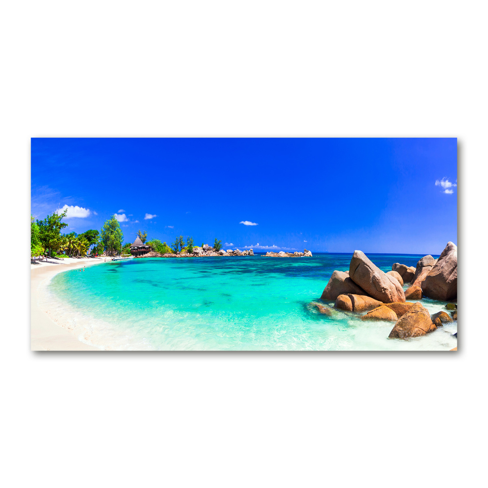 Tableau photo sur verre Plage des Seychelles