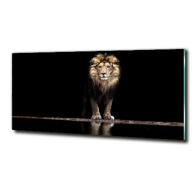 Tableau imprimé sur verre Portrait d'un lion