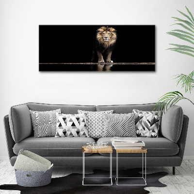 Tableau imprimé sur verre Portrait d'un lion