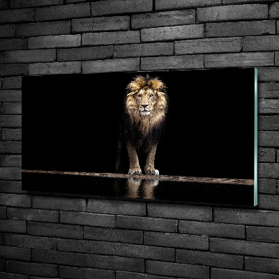 Tableau imprimé sur verre Portrait d'un lion