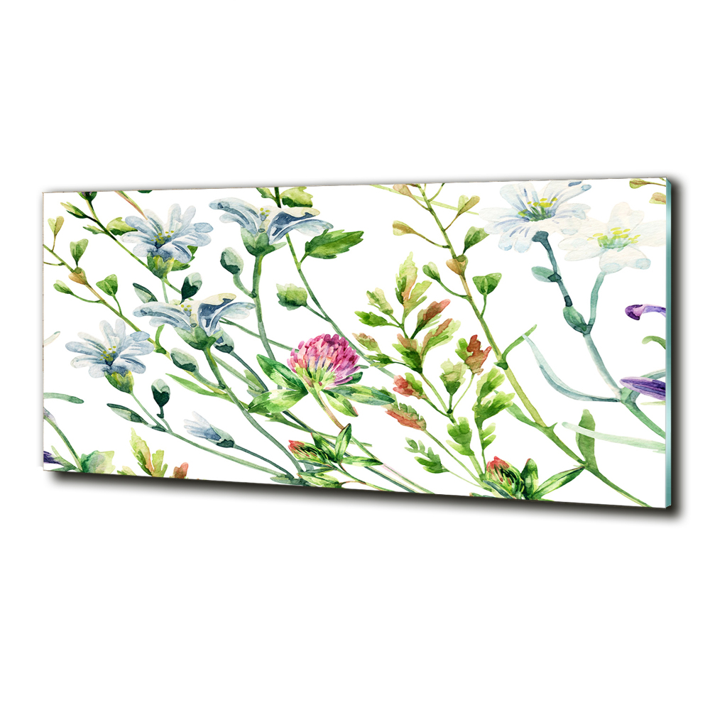 Tableau en verre Fleurs sauvages