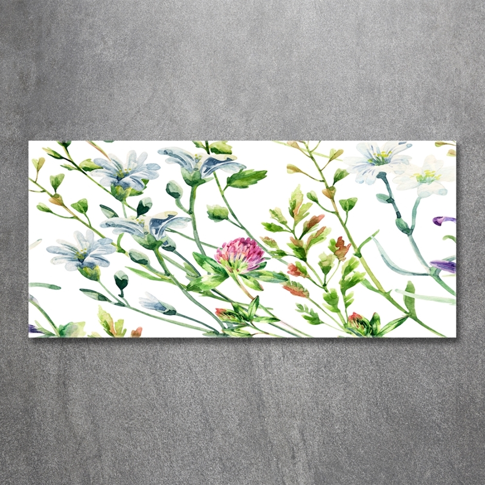 Tableau en verre Fleurs sauvages