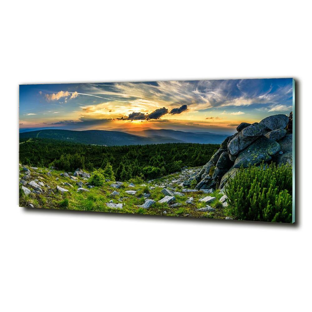 Tableau sur verre Panorama de montagne