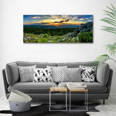 Tableau sur verre Panorama de montagne