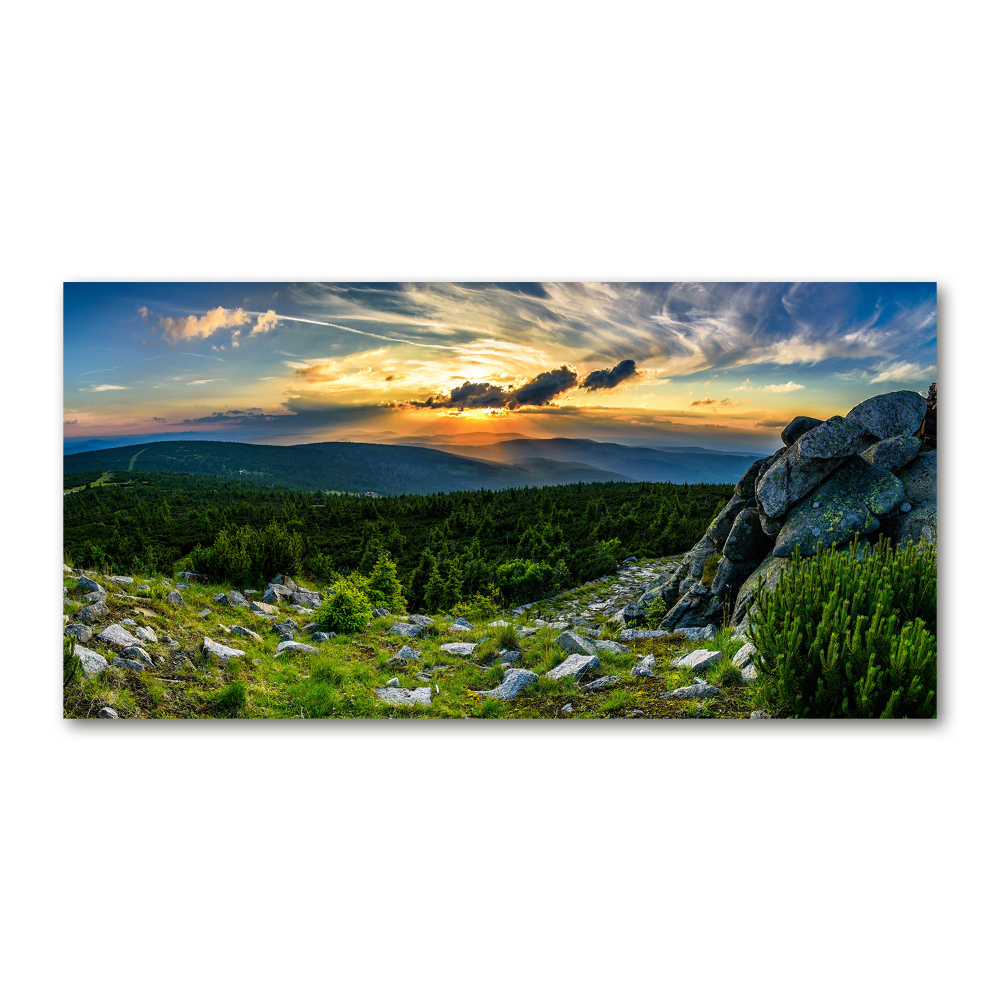 Tableau sur verre Panorama de montagne