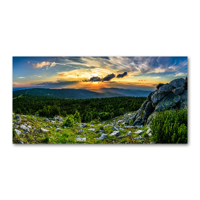 Tableau sur verre Panorama de montagne