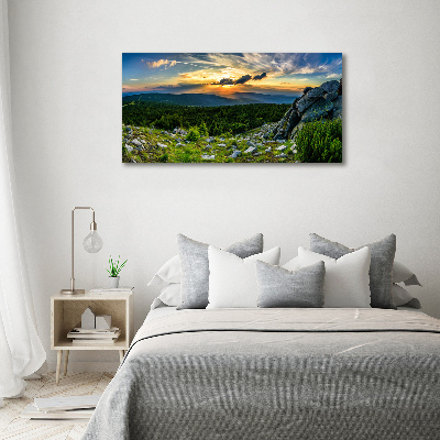 Tableau sur verre Panorama de montagne