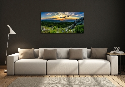 Tableau sur verre Panorama de montagne