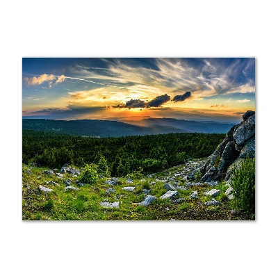 Tableau sur verre Panorama de montagne