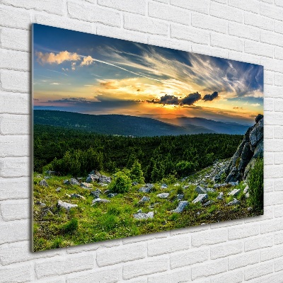 Tableau sur verre Panorama de montagne