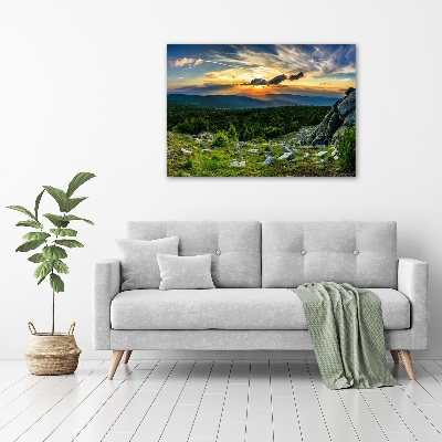 Tableau sur verre Panorama de montagne