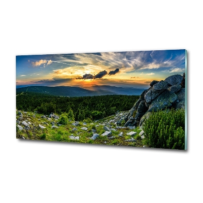 Tableau sur verre Panorama de montagne