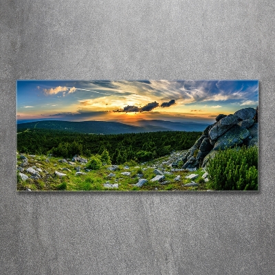 Tableau sur verre Panorama de montagne