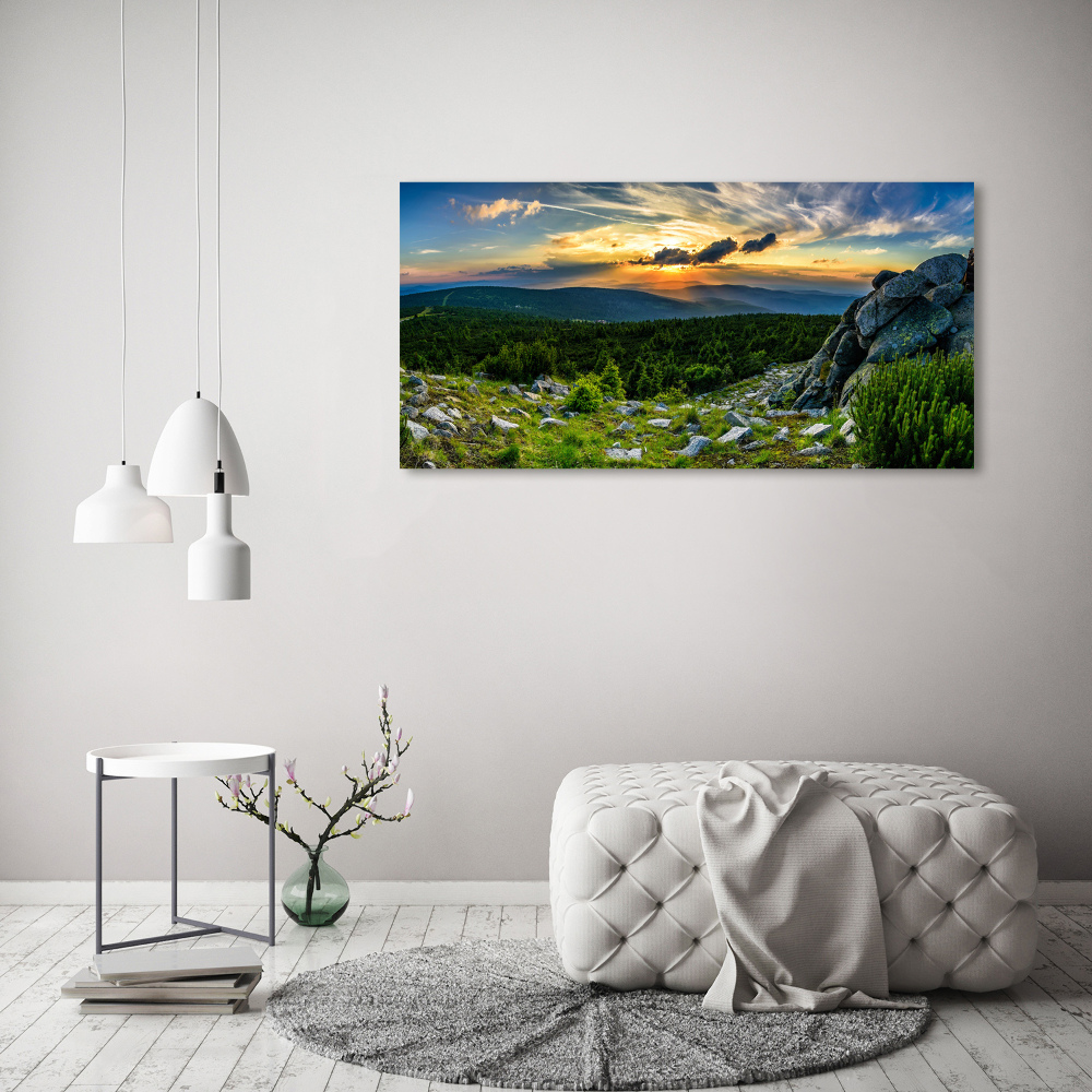 Tableau sur verre Panorama de montagne