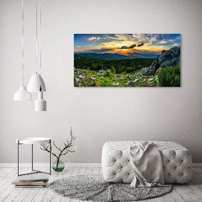 Tableau sur verre Panorama de montagne