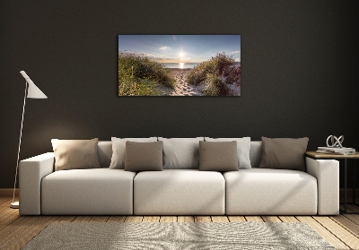 Tableau imprimé sur verre Dunes de bord de mer