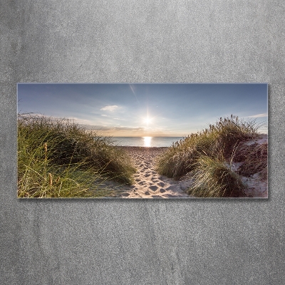 Tableau imprimé sur verre Dunes de bord de mer