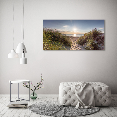 Tableau imprimé sur verre Dunes de bord de mer