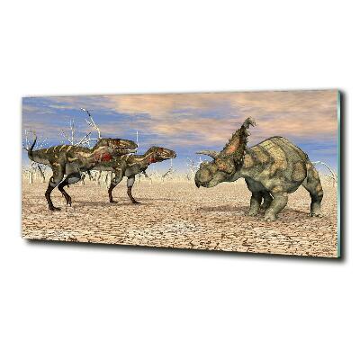 Tableau sur verre Dinosaures