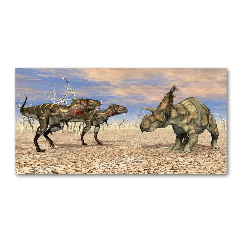 Tableau sur verre Dinosaures