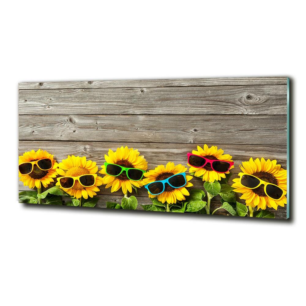 Tableau sur verre Tournesol