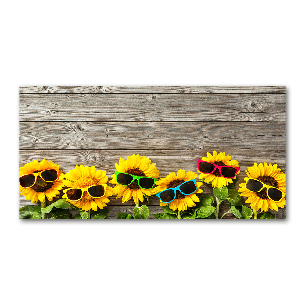 Tableau sur verre Tournesol