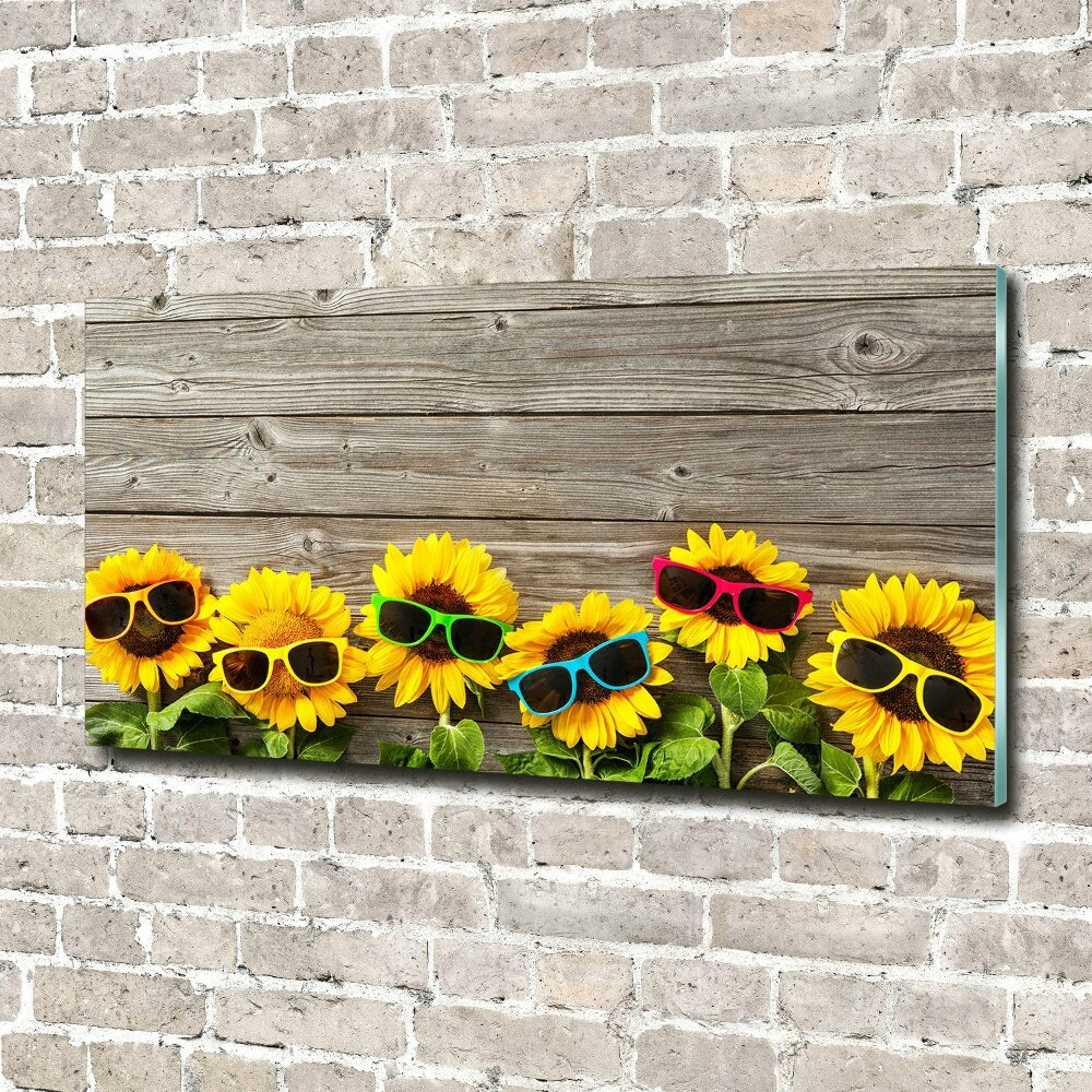 Tableau sur verre Tournesol