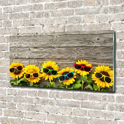 Tableau sur verre Tournesol