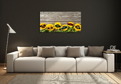 Tableau sur verre Tournesol