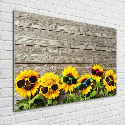 Tableau sur verre Tournesol