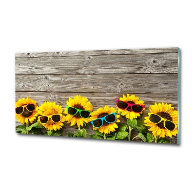 Tableau sur verre Tournesol