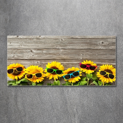 Tableau sur verre Tournesol