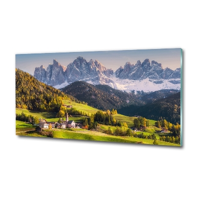 Tableau imprimé sur verre Panorama d'une montagne