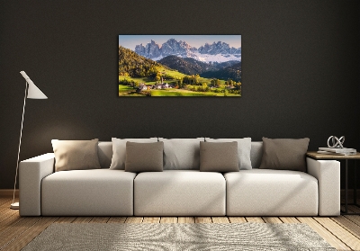 Tableau imprimé sur verre Panorama d'une montagne