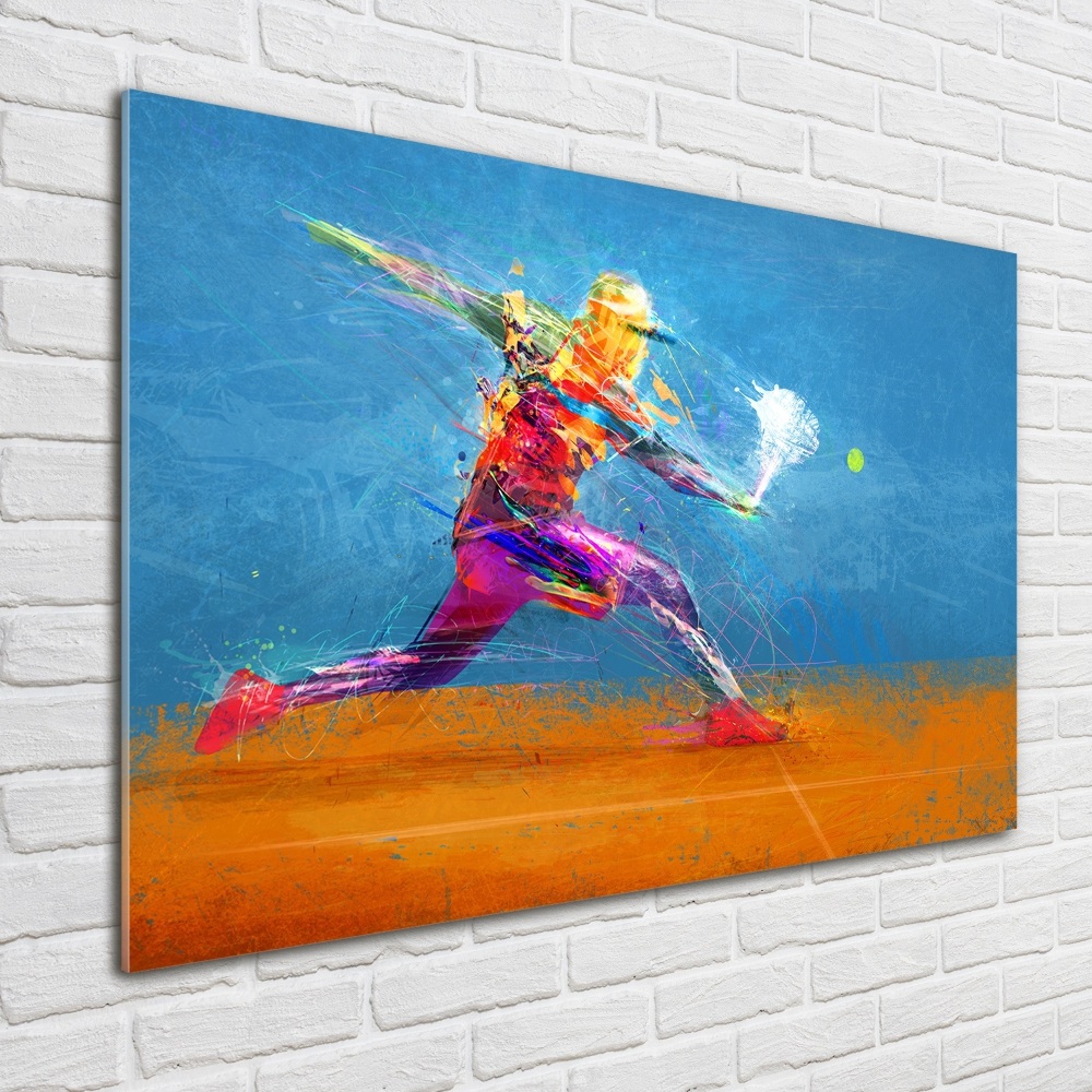 Tableau sur verre Joueur de tennis