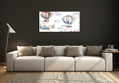 Tableau photo sur verre Avions et ballons