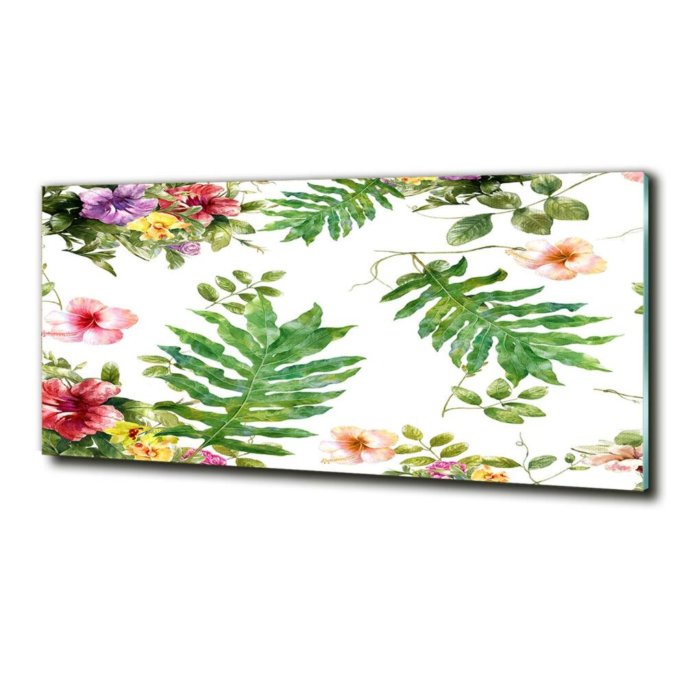 Tableau en verre Design floral