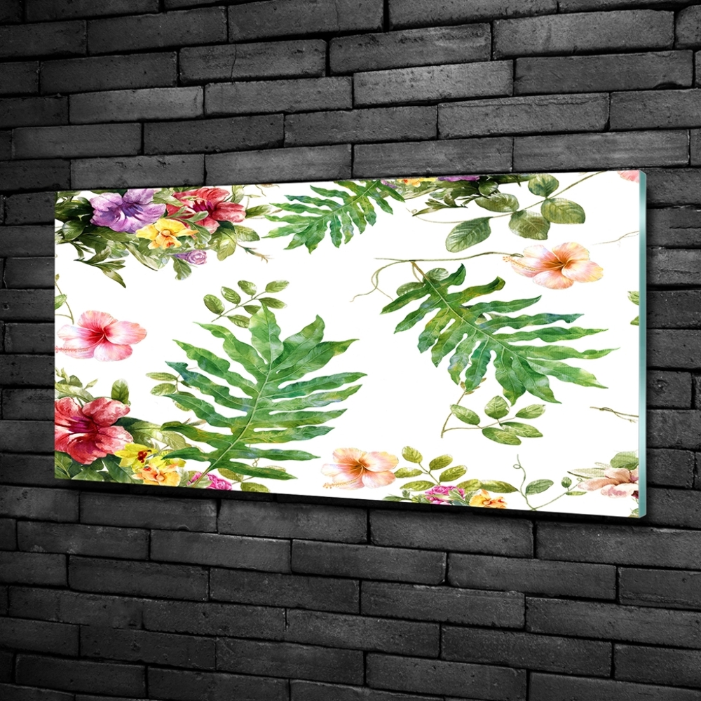 Tableau en verre Design floral