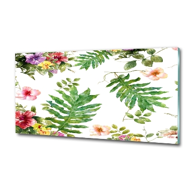 Tableau en verre Design floral