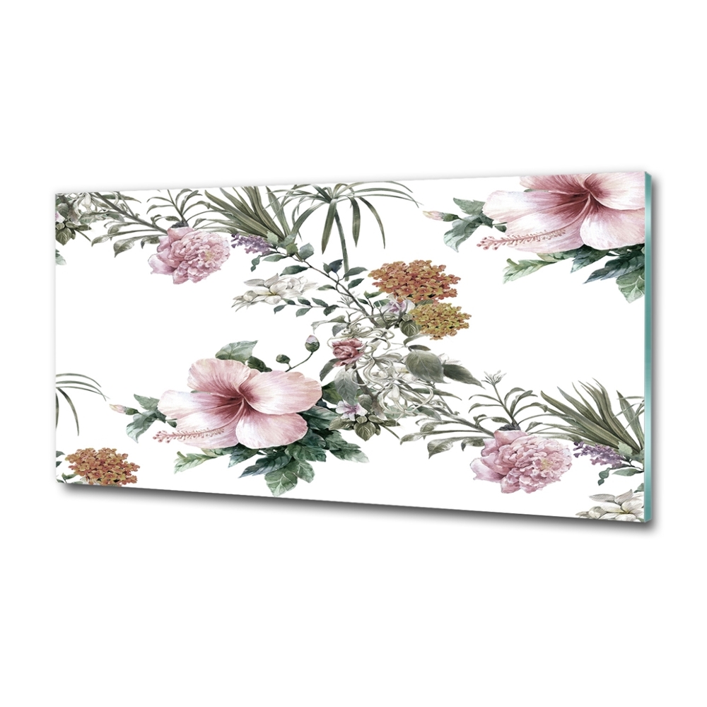 Tableau sur verre Design floral