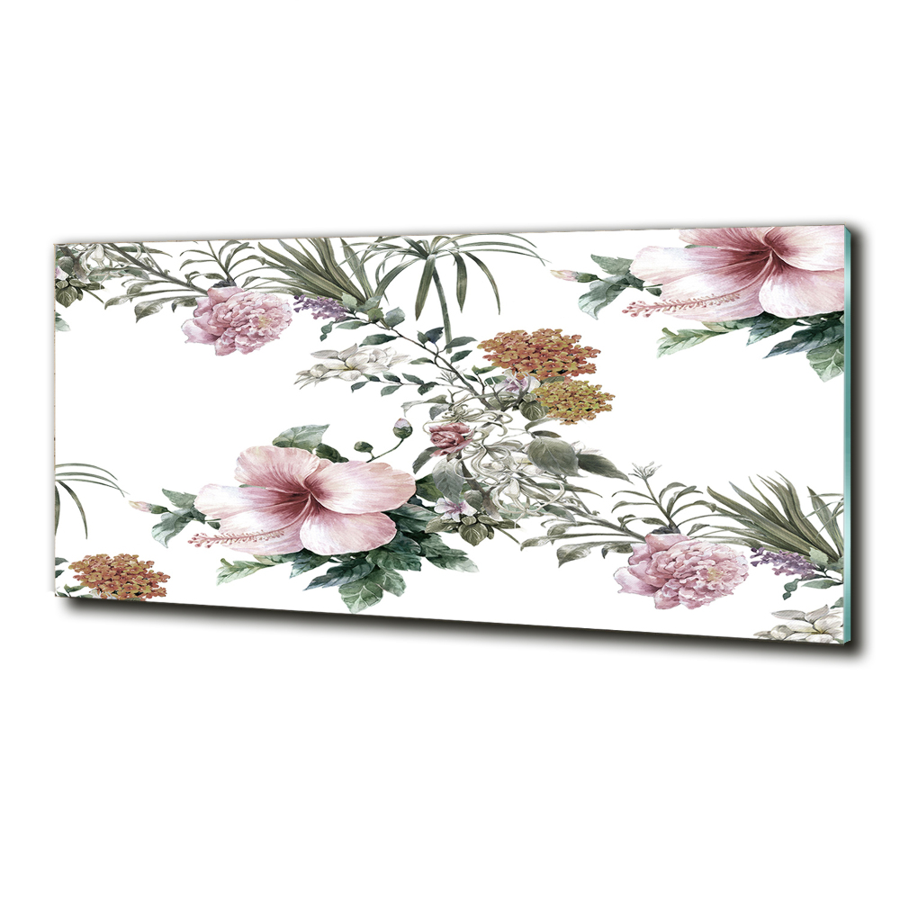 Tableau sur verre Design floral