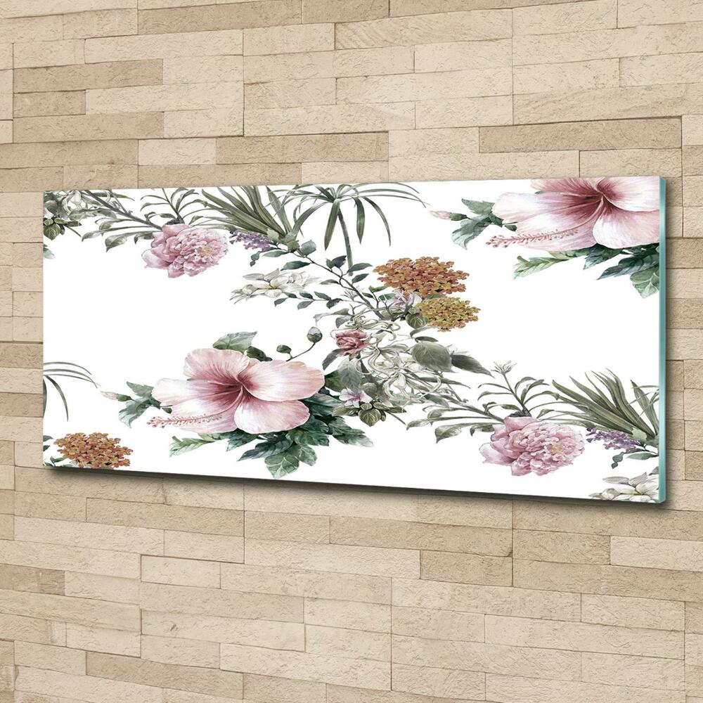 Tableau sur verre Design floral