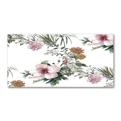 Tableau sur verre Design floral