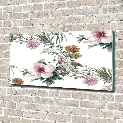 Tableau sur verre Design floral