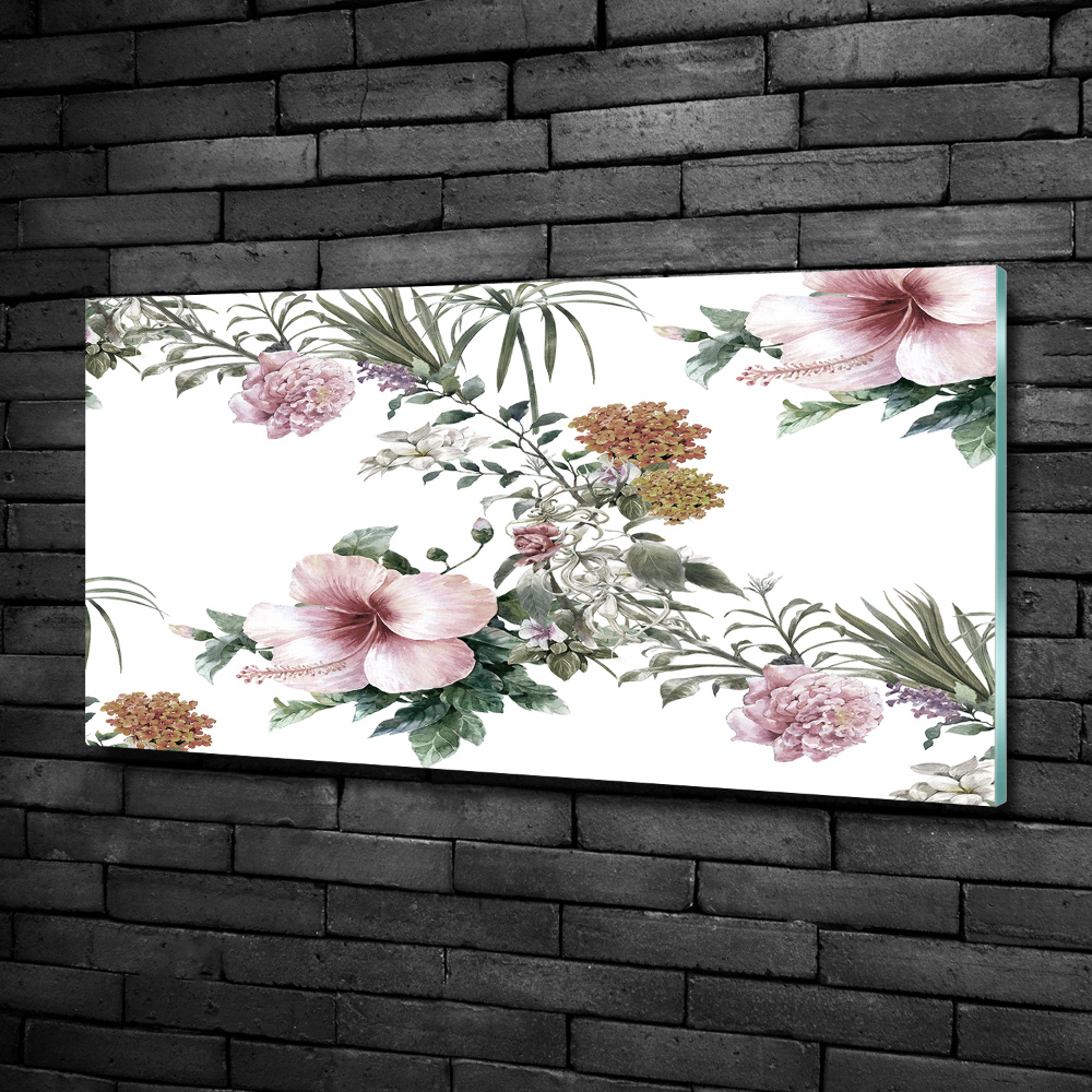 Tableau sur verre Design floral