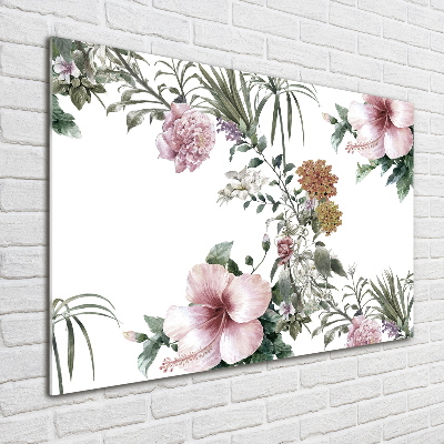 Tableau sur verre Design floral