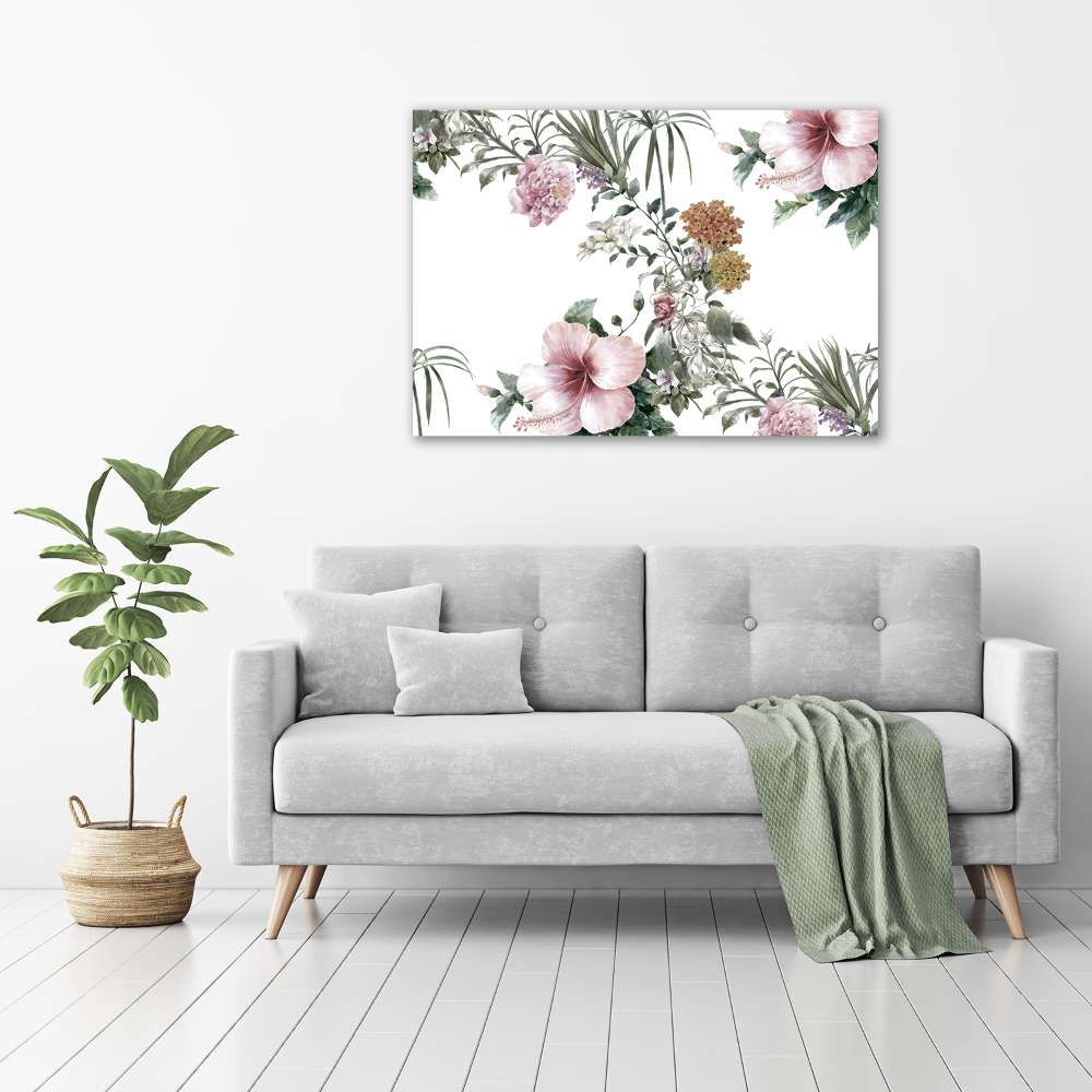 Tableau sur verre Design floral