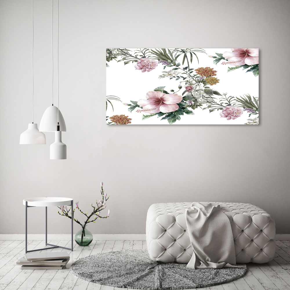 Tableau sur verre Design floral